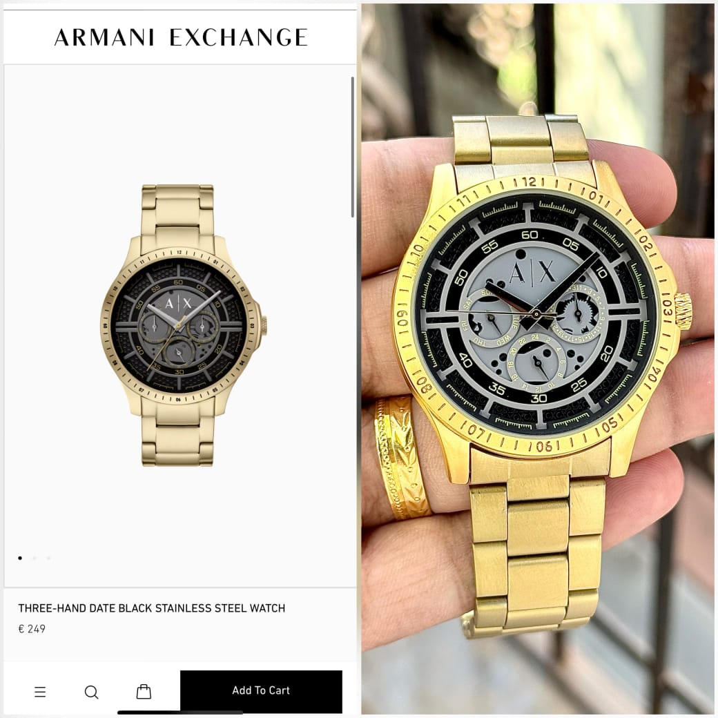 ARMANI EXCHANGE STORE ARTICLE FULL GOLD EDITION